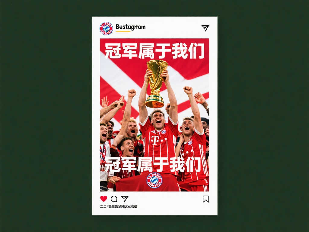 提前两轮加冕冠军!拜仁官方晒出夺冠纪念海报
